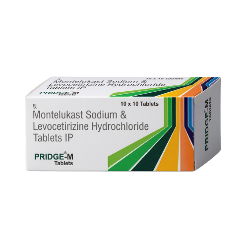 Pridge-M – Levocetirizine 5mg + Montelukast 10mg Tablets by Plasma Biotech