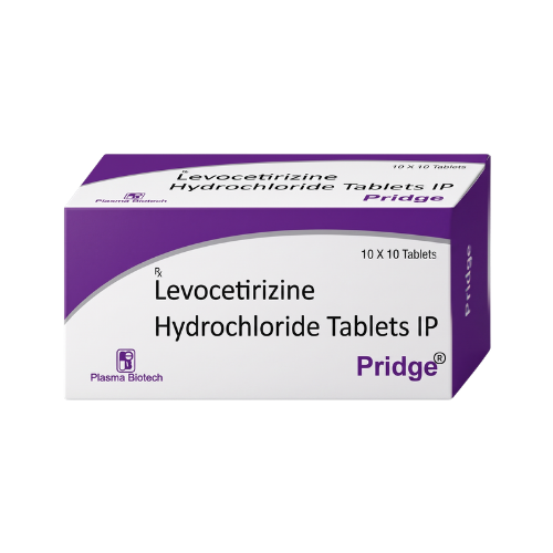 Pridge – Levocetirizine HCl 5mg I.P. Tablets by Plasma Biotech